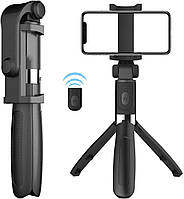 Селфі-палиця Usams трипод для телефонів 3 режими з Bluetooth-пультом 18,6 — 70 см. Чорний (L01s) (298970) OF