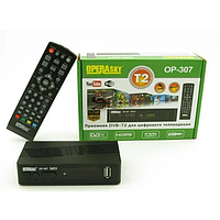TV тюнер Opera OP-307 Т2 приймач для цифрового ТВ Ресивер T2 приставка Цифровий ефірний приймач (896686) OF