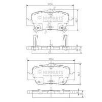 Тормозные колодки TOYOTA AURIS (_E18_) / TOYOTA COROLLA (_E18_. ZRE1_) 2006-2019 г.