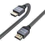 Кабель HDMI-HDMI BlitzWolf 8K v2.1 2m (BW-HDC5) шнур для підключення відеотехніки, фото 3