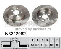 Тормозной диск SUBARU TREZIA / LEXUS CT (ZWA10_) / TOYOTA PRIUS (_W3_) 2008-2016 г.