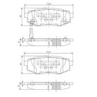 Тормозные колодки SUBARU BRZ / SUBARU TRIBECA (B9) / SUBARU OUTBACK (BR) 2005- г.