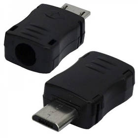 Штекер misro USB (до Samsung) під шнур, пластик, Tcom
