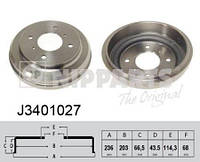 Тормозной барабан NISSAN ALMERA (N16) / NISSAN PRIMERA (P11) 1996-2002 г.