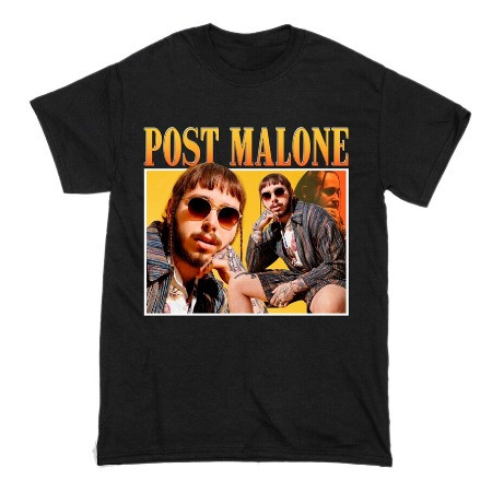 Футболка чорна Post Malone Vintage Look T-Shirt XS