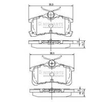 Тормозные колодки TOYOTA AVENSIS (_T22_) / TOYOTA COROLLA (_E11_) 1997-2003 г.