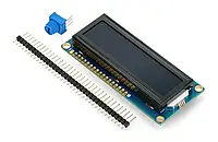 LCD дисплей 2x16 символов RGB негатив + разъемы - Adafruit 399