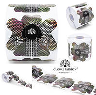 Бумажные формы для наращивания ногтей Global Fashion 10шт "Змей"