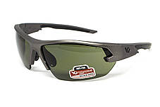 Захисні окуляри Venture Gear Tactical Semtex 2.0 Gun Metal (forest gray) Anti-Fog, чорно-зелені в оправі кольору "темний металік", фото 3