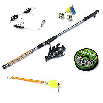 Набір для риболовлі Спінінг Apache Navigator 2.10 тест 30-50 г + Котушка 4000 Cobla з ліскою + оснастка