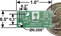 AltIMU-10 v5 - Гіроскоп, акселерометр, компас і висотомір I2C 3-5V - Pololu 2739