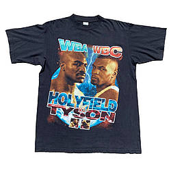 Футболка чорна Mike Tyson VS Evander Holyfield Vintage Look T-Shirt XS