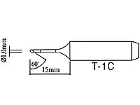 Наконечник для мини-волновых паяльных станций - тип среза T-1C