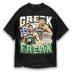 Футболка чорна Giannis ''Greek Freak'' Vintage Look T-Shirt XS