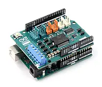 Модуль Arduino Motor Shield Rev3 для управления двумя двигателями постоянного тока с помощью комплектов