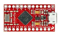 Микро-модуль Pro Micro 5В/16МГц, Atmega32u4 SparkFun DEV-12640, 20 цифровых ввода/вывода