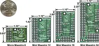 Mini Maestro USB 24-канальный сервопривод - Pololu 1356