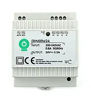 DIN60W24 блок питания для DIN-рейки - 24 В / 2,5 A / 60 Вт