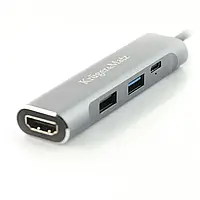 Переходник (HUB) USB тип C на HDMI / USB 3.0 / USB 2.0 / разъем C