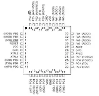 Микроконтроллер AVR - ATmega32A-AU SMD