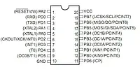 Микроконтроллер AVR - ATtiny2313A-PU