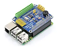 ADS1256 / DAC8552 - преобразователь A / C и C / A 24/16-бит SPI - щит для Raspberry Pi - Waveshare 11010