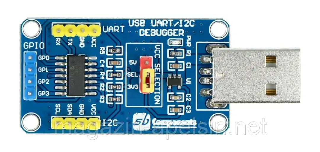 USB UART / I2C конвертер MCP2221 - USB разъем - SB Components SKU21246 ...