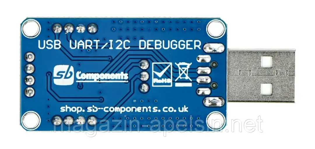 USB UART / I2C конвертер MCP2221 - USB разъем - SB Components SKU21246 ...