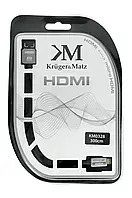 Kruger & Matz microHDMI - HDMI кабель - 3м