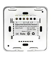 Tuya LS2 - Настенный сенсорный выключатель - ZigBee - 2-канальный