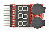 Индикатор напряжения Li-pin 1-8S со звуковым сигналом P309