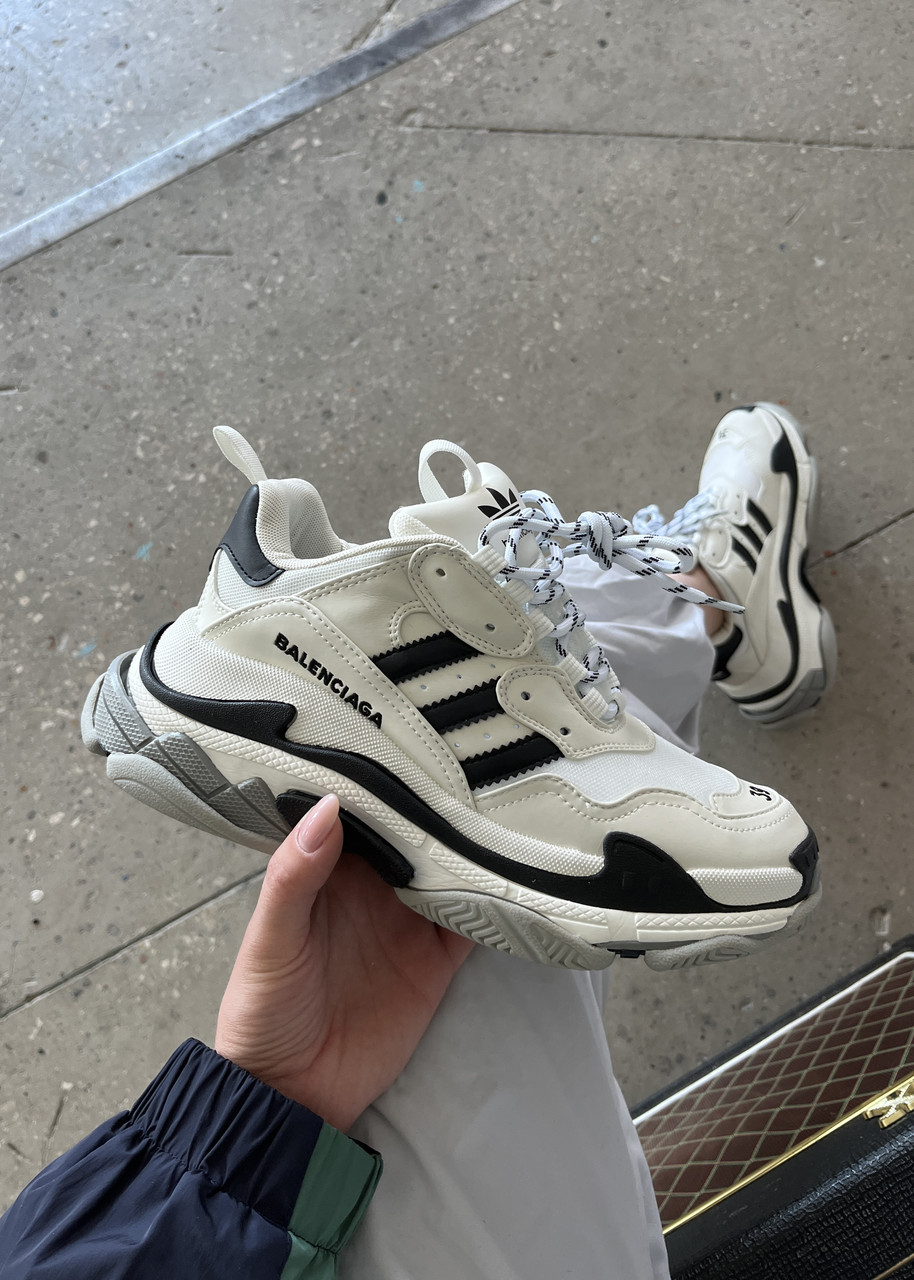 Adidas x Balenciaga Triple S White Black 36