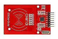 RC522 RFID считыватель 13.56 МГц SPI + карта и брелок - красный - Iduino ME138