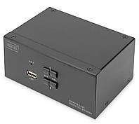 Digitus Коммутатор Desktop DisplayPort KVM, 2 Port, Dual Display, 4K (DS-12862)