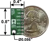 LPS25HB - Датчик давления и высоты 126 кПа I2C / SPI 2.5-5.5V - Pololu 2867