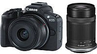 Canon Цифровая фотокамера EOS R50 RF-S 18-45 IS STM RF-S 55-210 IS STM Black (5811C034)