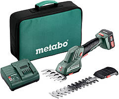 Metabo Ножиці для трави акумуляторні POWERMAXX SGS 12 Q, Li-Power 18В 1*2.0Аг, лезо 11.5 см,   насадка для кустів 20см, 0.8кг