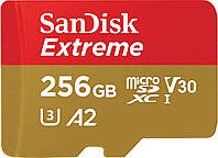 SanDisk Карта памяти microSD 256GB C10 UHS-I U3 R190/W130MB/s Extreme V30 SD (SDSQXAV-256G-GN6MA)