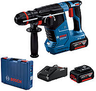 Bosch Перфоратор GBH 187-LI ONE Chuck аккумуляторный, 2*18 В 5 Ач, с 2 акб GBA 18V 5.0Ah, 2.4 Дж, 980 об/мин,