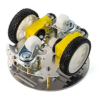 Шасси Round 2WD - шасси двухколесного робота - алюминий - серый