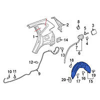 Подкрылок Honda CR-V '17- задний левый, 74592TLAA00, 443037385, (Хонда СР-В )
