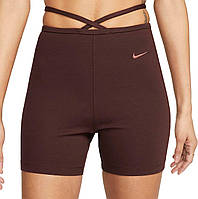 Велосипедки женские Nike W NSW EVRDY MOD HR BIKE SHORT коричневые DV7928-227