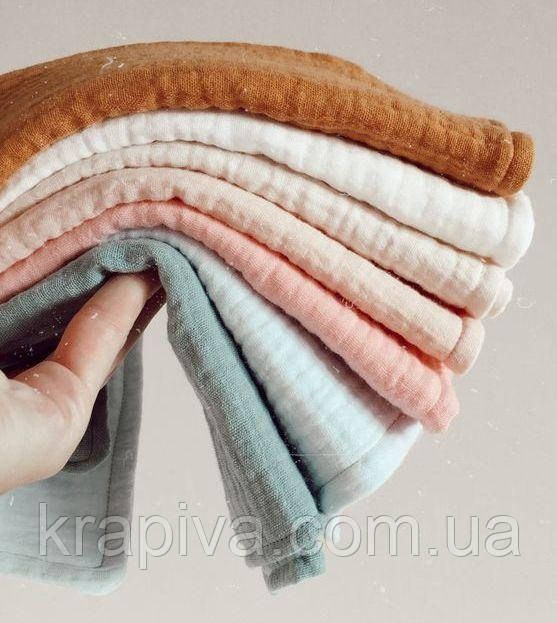 Муслинова серветка натуральна косметична для очищення обличчя, умивання, зняття маски, видалення чорних цяток, пілінг натуральний, фото 1