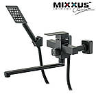 Змішувач для ванної Німеччіна MIX Kub 006 Euro Black з нержавіючої сталі, фото 3