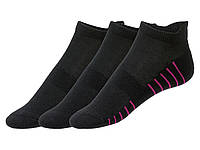 Носки женские низкие, комплект из 3 пар, размер 35-36, цвет черный