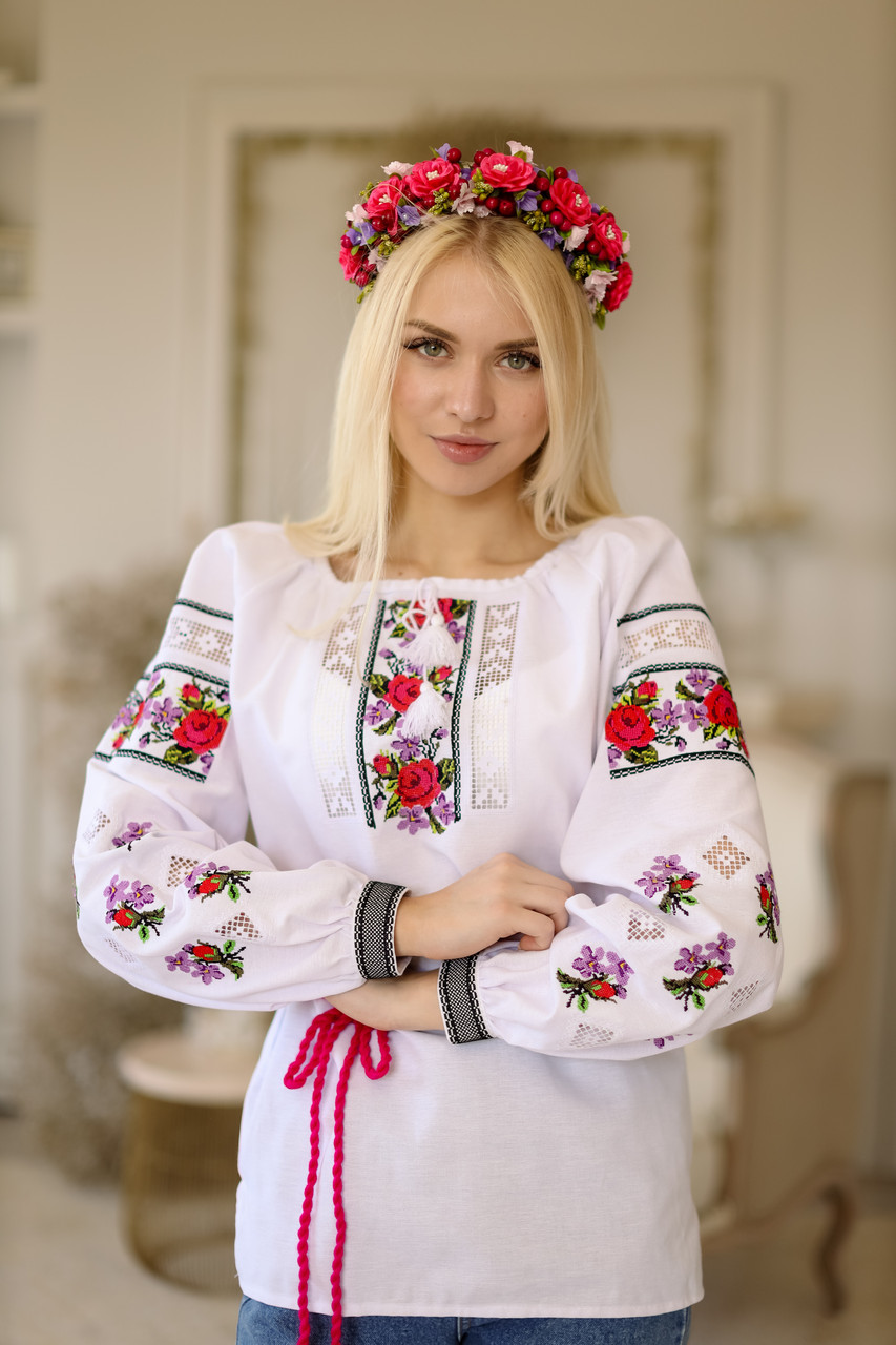 Вишиванка жіноча Соловей кольорова, фото 1