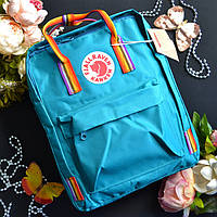 Рюкзак на 16 літрів з райдужною ручкою KÅNKEN блакитного кольору розмір 37*28*12см