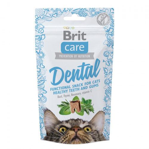 Ласощі для котів Brit Care Дентал для здоров'я зубів з індичкою 50г