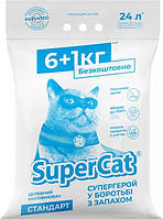 Наполнитель для туалета Super Cat Стандарт 6+1 кг синий