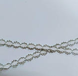 Мереживо макраме з люрексом сріблястим ширина 1,5см, фото 5